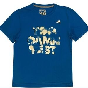 Men’s ADIDAS ULTIMATE TEE “TOO DAMN FAST” Track Shirt size Medium T-Shirt rare